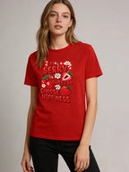 Life Is Berry Sweet So Choose Happiness T Shirt Women Strawberry Graphic Tee Casual Round Neck Short Sleeve Tops