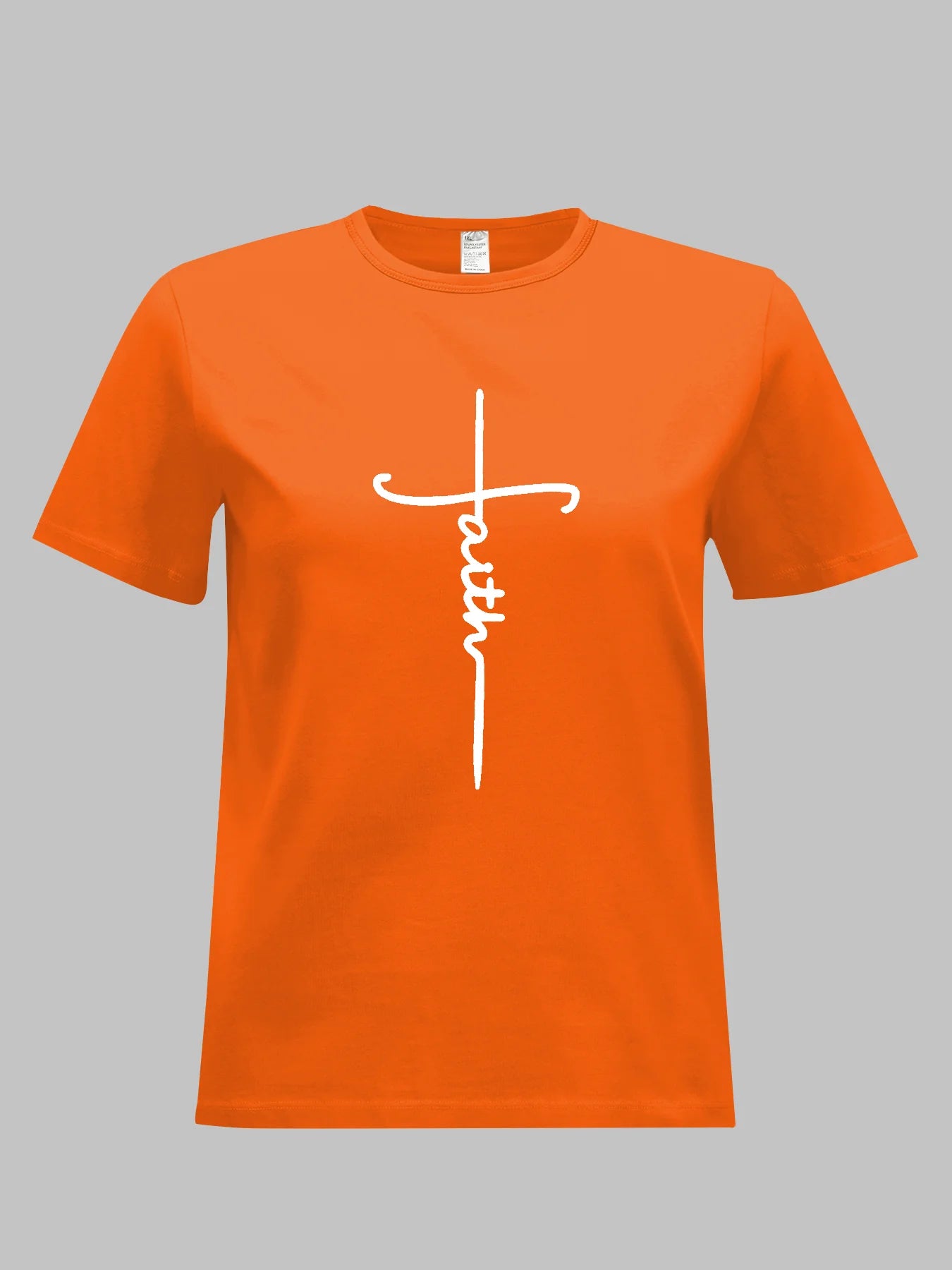 Faith Cross T Shirt Women Christian Faith Graphic Tee Casual Round Neck Short Sleeve Tops