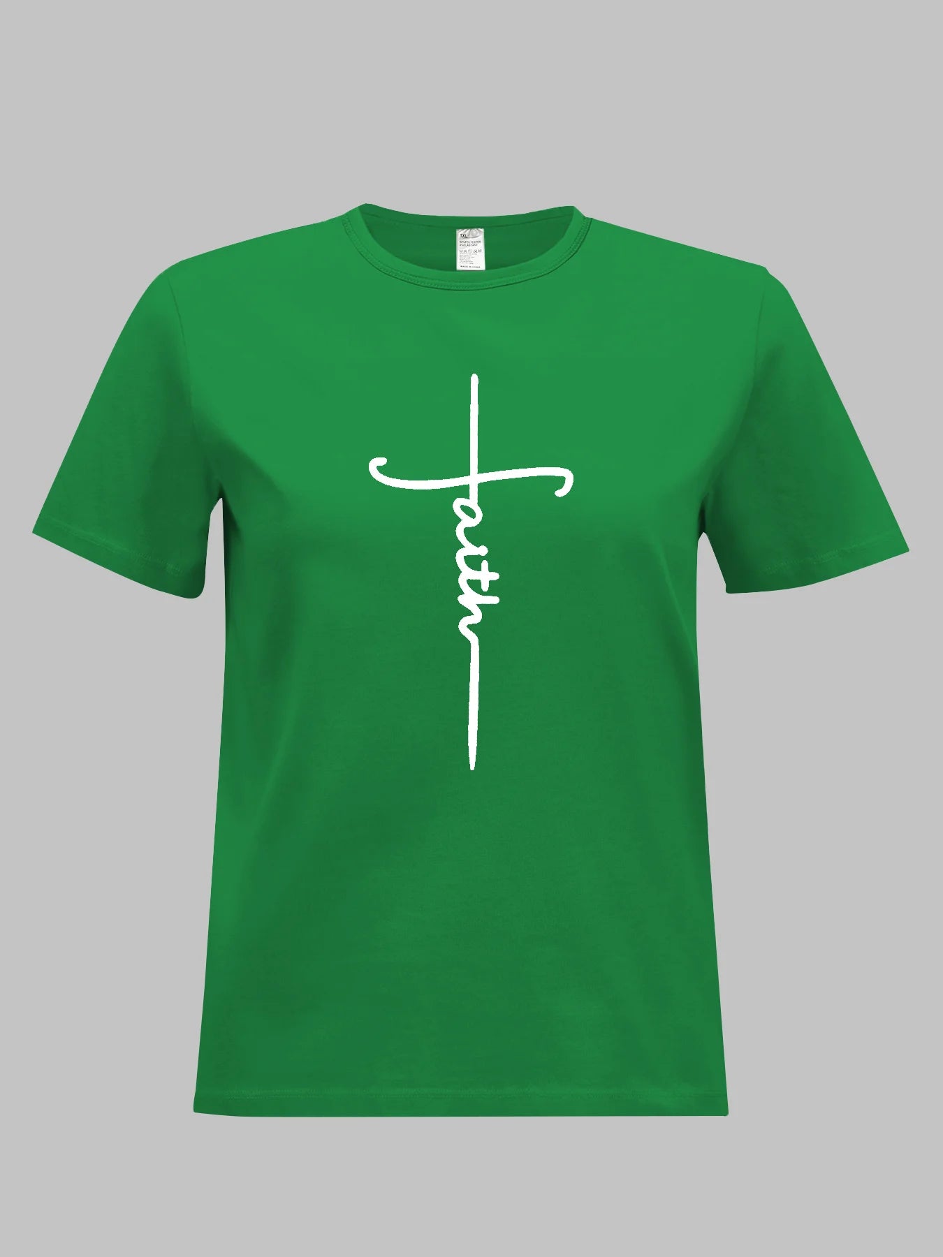 Faith Cross T Shirt Women Christian Faith Graphic Tee Casual Round Neck Short Sleeve Tops