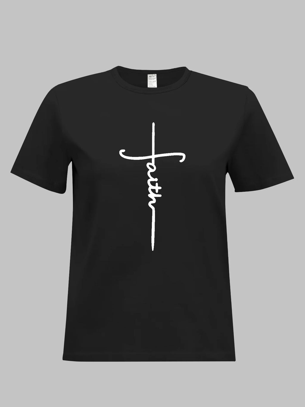 Faith Cross T Shirt Women Christian Faith Graphic Tee Casual Round Neck Short Sleeve Tops