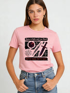 2026 Spring/Summer New Women's Fashionable and Unique Printed Multi-Color Round Neck Casual Top/T-Shirt