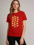 Dinosaur Animal Cracker T Shirt Women Cute Snack Graphic Tee 2026 Spring Summer Round Neck Short Sleeve Tops