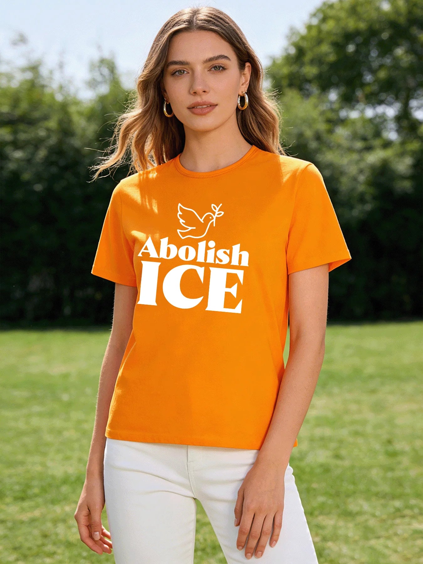 2026 Spring/Summer New Women's Fashion Casual Loose Round Neck Simple Letter Print Short Sleeve T-Shirt Top