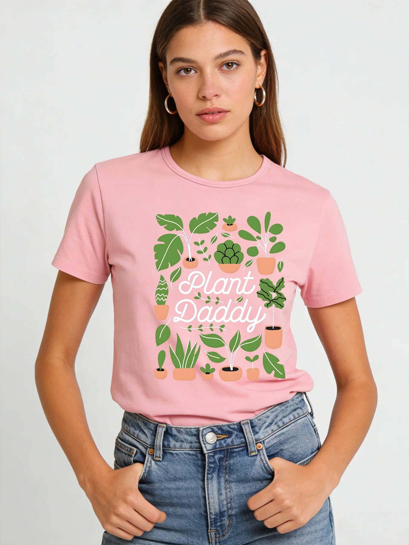 2026 Spring/Summer New Women's Floral Pattern Fashionable Casual Loose Letter Print Simple Top/T-Shirt