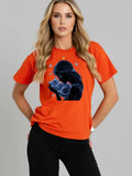 2026 Summer New Women's Round Neck Fashion Casual Loose Printed T-Shirt Short Sleeve Top Y2k Clothes