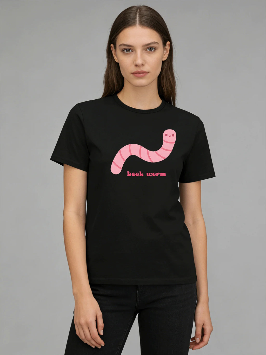 2026 Spring/Summer New Women's Fashion Casual Loose Round Neck Simple Snake Print Short Sleeve T-Shirt Top