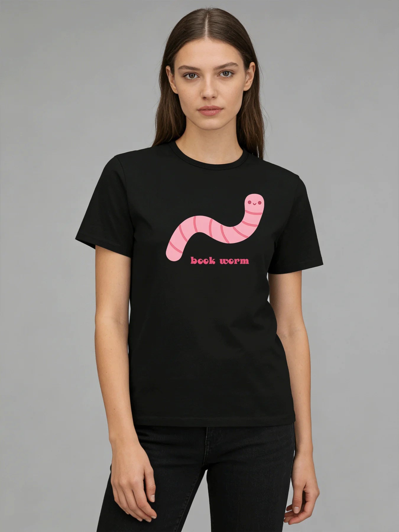 2026 Spring/Summer New Women's Fashion Casual Loose Round Neck Simple Snake Print Short Sleeve T-Shirt Top