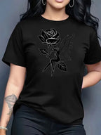 2026 Summer New Women's Round Neck Fashion Casual Loose Animal Print T-Shirt Short Sleeve Top