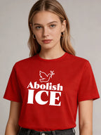2026 Spring/Summer New Women's Fashion Casual Loose Round Neck Simple Letter Print Short Sleeve T-Shirt Top