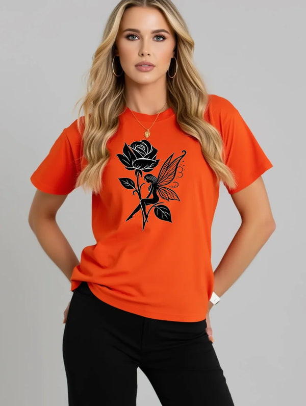 2026 Summer New Women's Round Neck Fashion Casual Loose Animal Print T-Shirt Short Sleeve Top