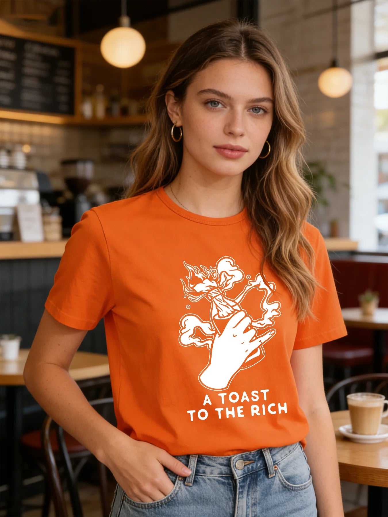 2026 Spring/Summer Women's T-shirt with Personalized Letter Print Fashionable Casual Loose Short-Sleeve Top
