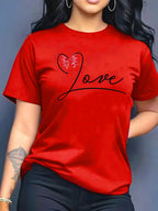 2026 New Summer Women's Printed Round Neck Fashionable Casual Versatile Short-Sleeve T-Shirt Top Y2k Top