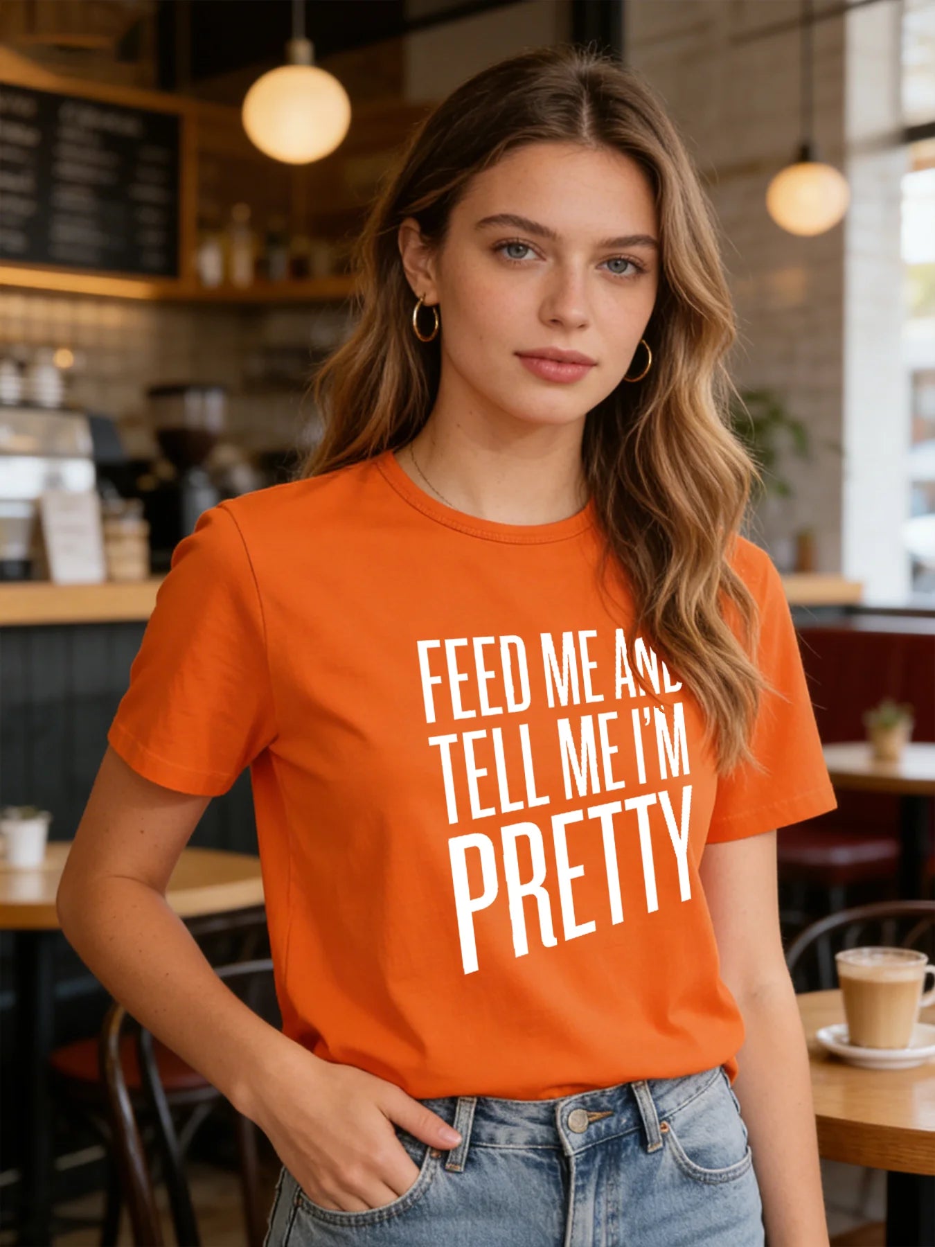 2026 Spring/Summer New Round Neck Short Sleeve Top with Fun Slogan and Letter Print Casual Loose-fitting T-shirt