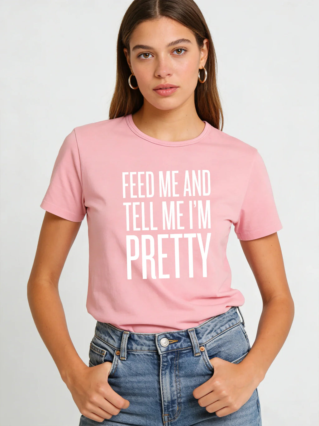 2026 Spring/Summer New Round Neck Short Sleeve Top with Fun Slogan and Letter Print Casual Loose-fitting T-shirt