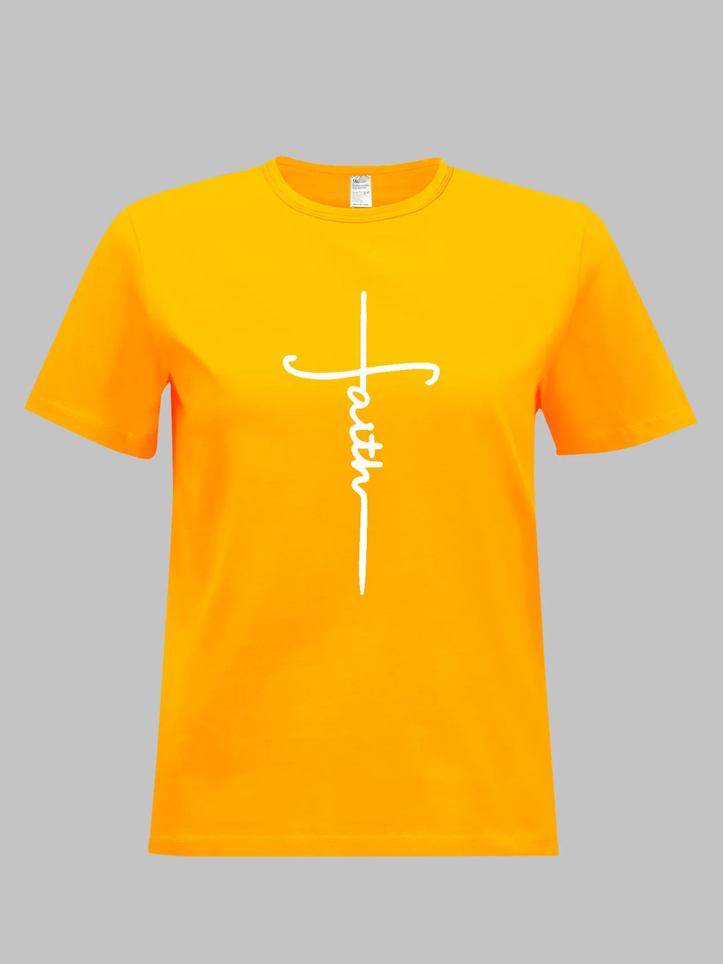 Faith Cross T Shirt Women Christian Faith Graphic Tee Casual Round Neck Short Sleeve Tops