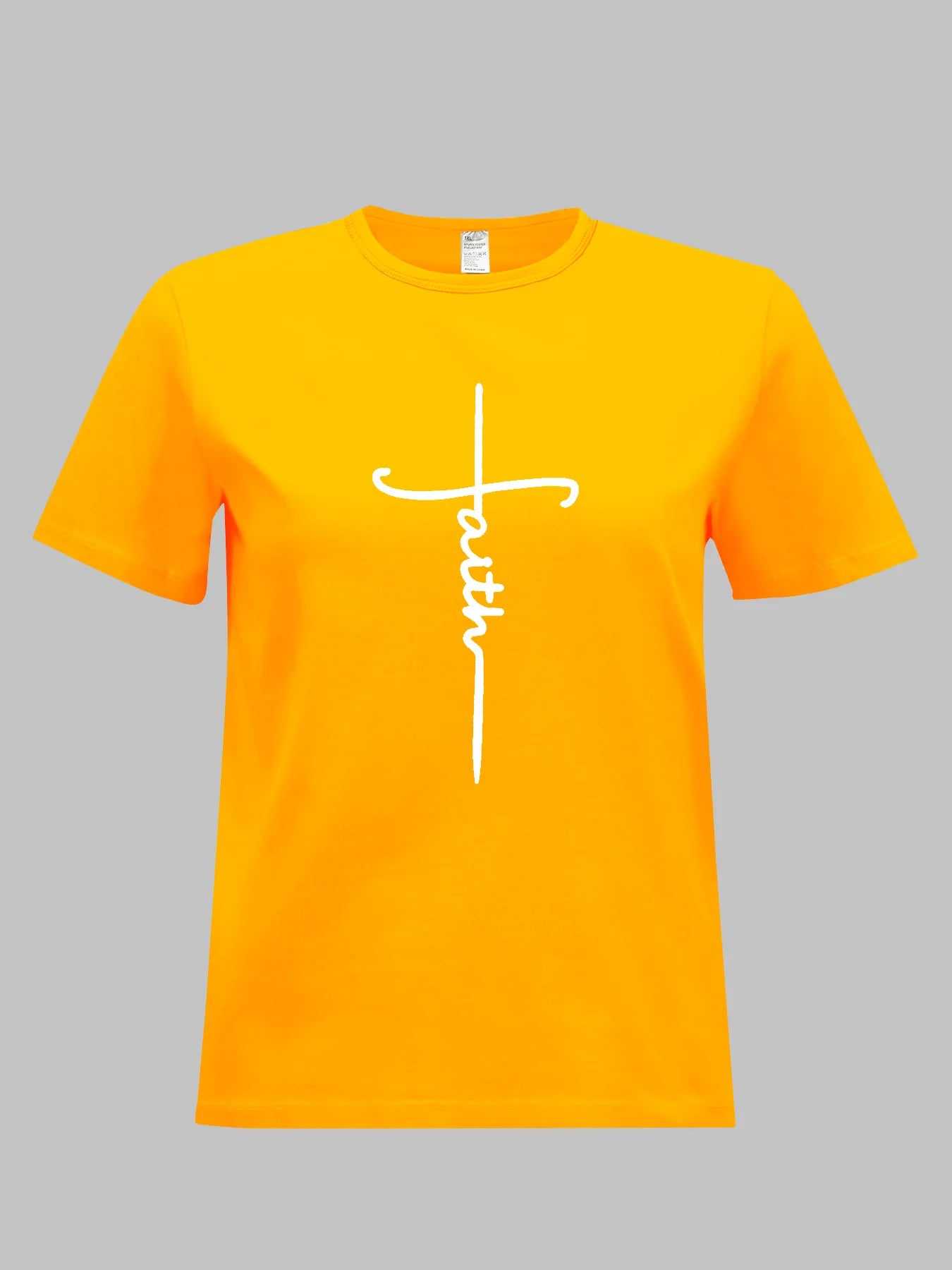 Faith Cross T Shirt Women Christian Faith Graphic Tee Casual Round Neck Short Sleeve Tops