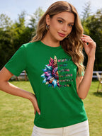 I Am Enough Sunflower T Shirt Women Inspirational Affirmation Graphic Tee Casual Round Neck Short Sleeve Tops