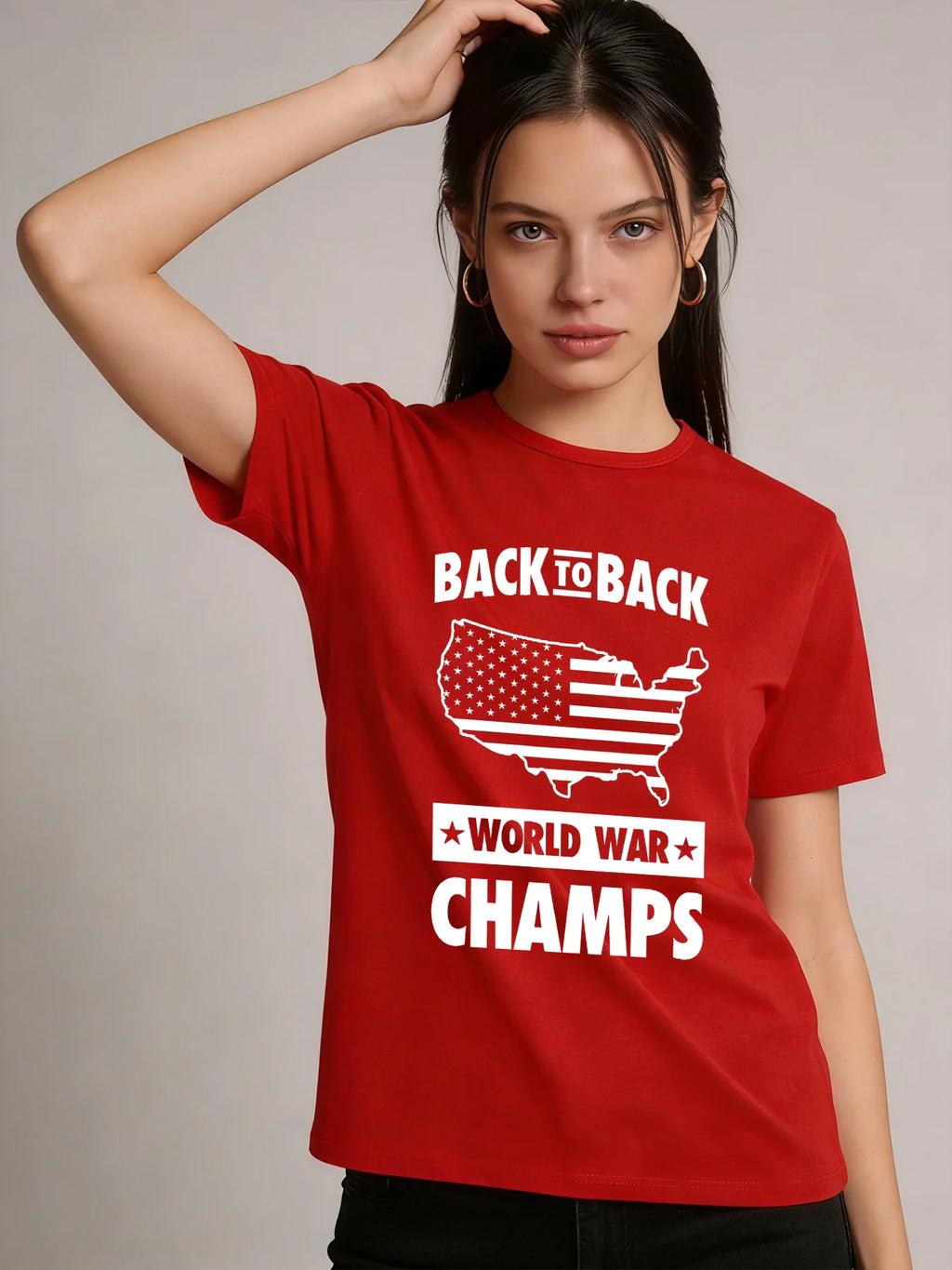 2026 Spring/Summer New Women's Fashion Casual Loose Short-Sleeved Letter Print Round Neck Top