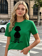 Train Hard Stay Wise Strength & Discipline T Shirt Women Karate Kid Graphic Tee Casual Round Neck Short Sleeve Tops