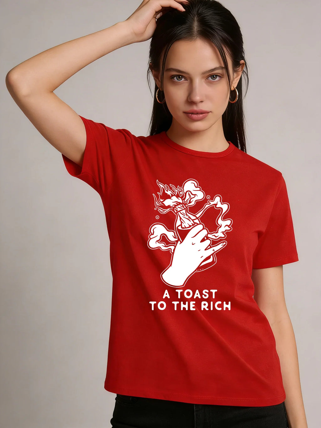 2026 Spring/Summer Women's T-shirt with Personalized Letter Print Fashionable Casual Loose Short-Sleeve Top