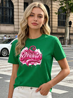 2026 Summer New Scorpio Print T-shirt for Women Casual O-neck Short Sleeve Cotton Tee Shirt Fashion Streetwear Female Tops