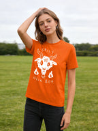 Spicy Heck Boy Goat T Shirt Women Gothic Occult Pentagram Graphic Tee 2026 Spring Summer Round Neck Short Sleeve Tops