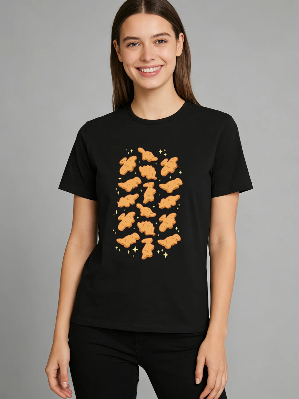 Dinosaur Animal Cracker T Shirt Women Cute Snack Graphic Tee 2026 Spring Summer Round Neck Short Sleeve Tops