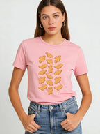 Dinosaur Animal Cracker T Shirt Women Cute Snack Graphic Tee 2026 Spring Summer Round Neck Short Sleeve Tops