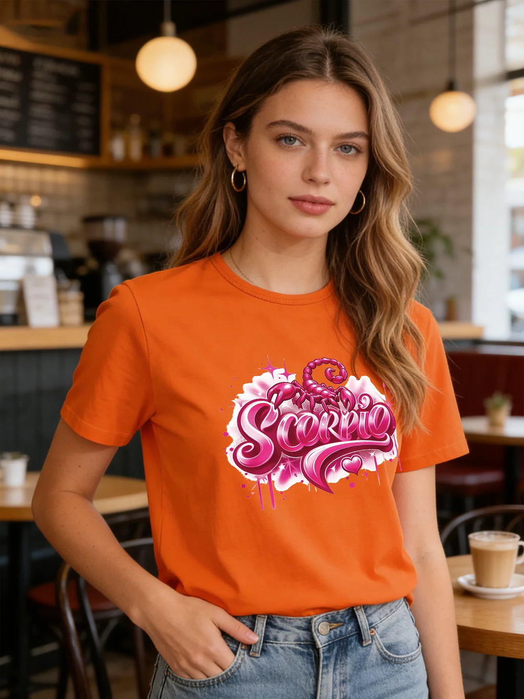 2026 Summer New Scorpio Print T-shirt for Women Casual O-neck Short Sleeve Cotton Tee Shirt Fashion Streetwear Female Tops