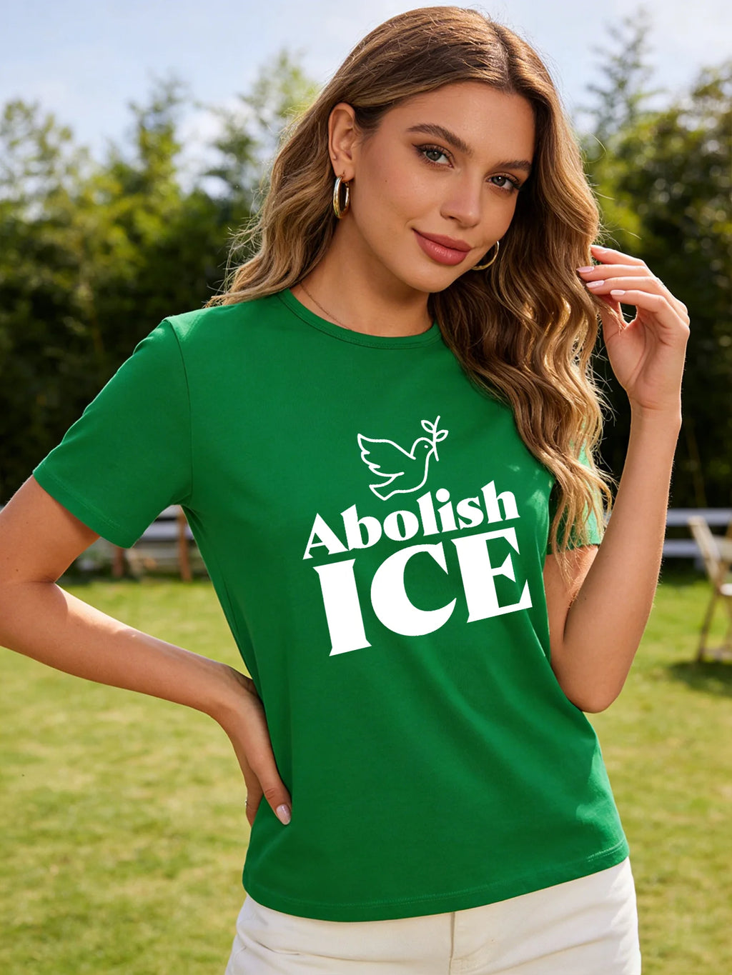 2026 Spring/Summer New Women's Fashion Casual Loose Round Neck Simple Letter Print Short Sleeve T-Shirt Top