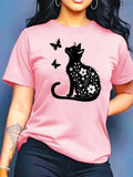 2026 Summer New Fashion Casual Simple Versatile Round Neck Printed Short Sleeve T-Shirt Women Clothing