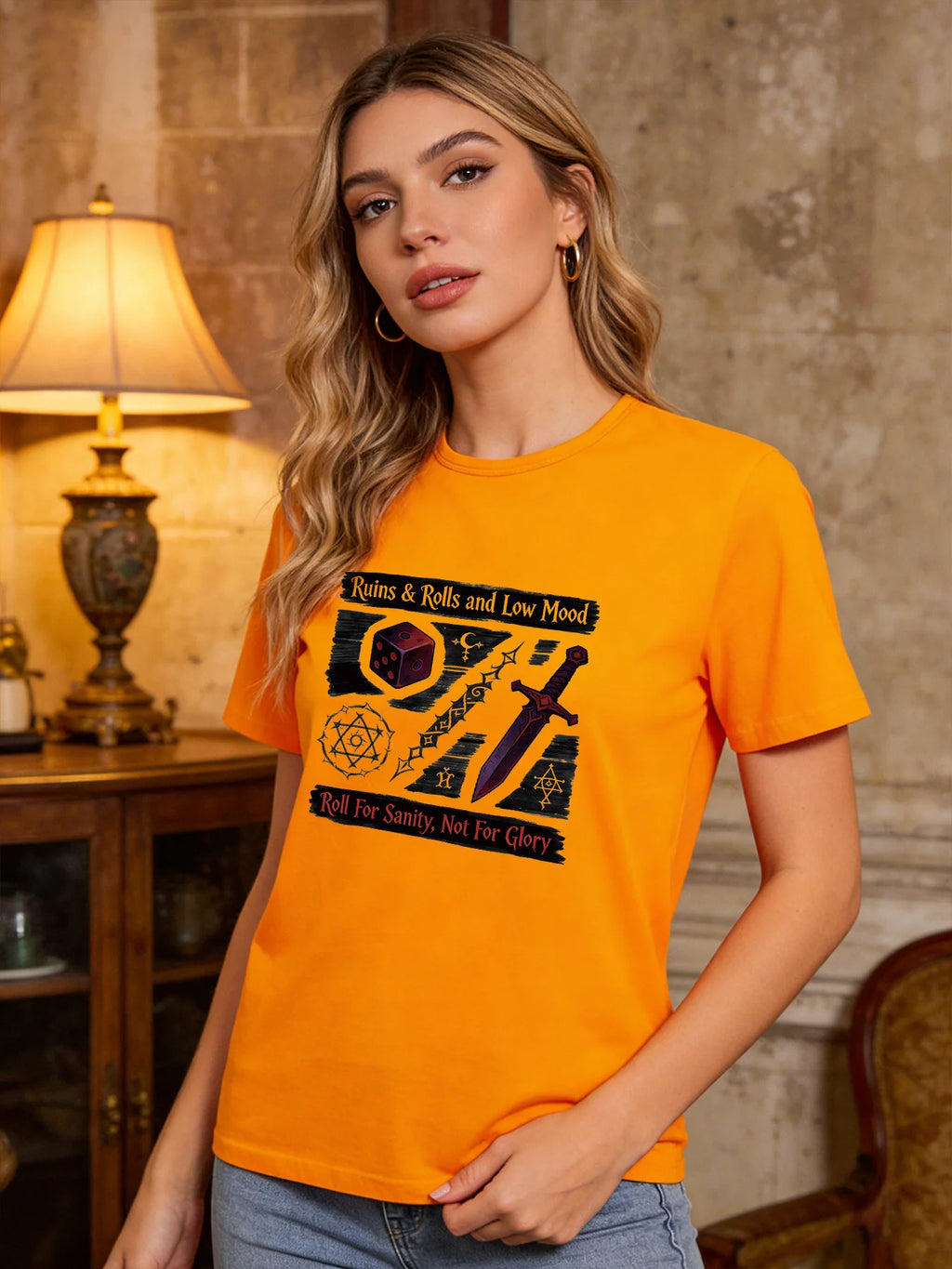 2026 Spring/Summer New Women's Fashionable and Unique Printed Multi-Color Round Neck Casual Top/T-Shirt