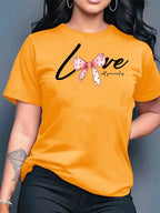 2026 New Summer Women's Printed Round Neck Fashionable Casual Versatile Short-Sleeve T-Shirt Top Y2k Top