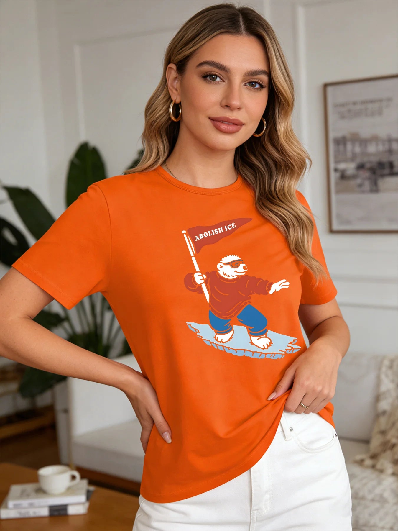 2026 Spring/Summer New Women's Fashion Casual Loose Round Neck Simple Printed Short-Sleeve T-Shirt Top