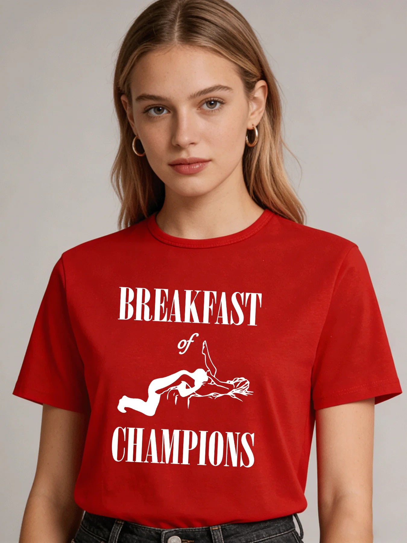 2026 Spring/Summer New Women's Fashion Casual Loose Round Neck Letter Print Short Sleeve T-Shirt Top in 6 Colors