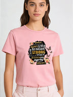 2026 Spring/Summer New Women's Casual Loose Letter Print Crew Neck T-Shirt