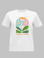 2026 Spring Summer New Women Floral Print T-Shirt Loose O Neck Short Sleeve Casual Tee Tops 7 Colors