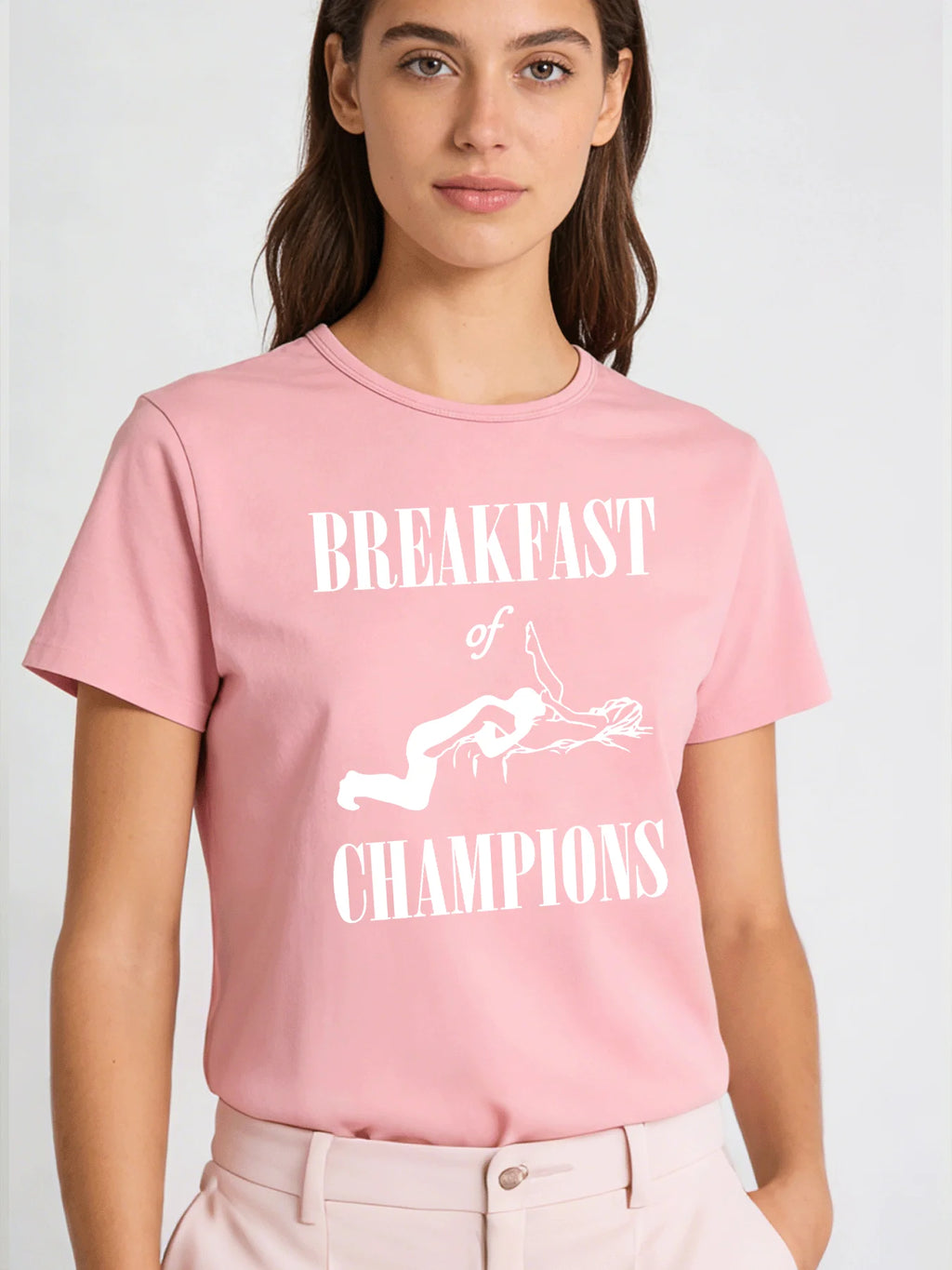 2026 Spring/Summer New Women's Fashion Casual Loose Round Neck Letter Print Short Sleeve T-Shirt Top in 6 Colors