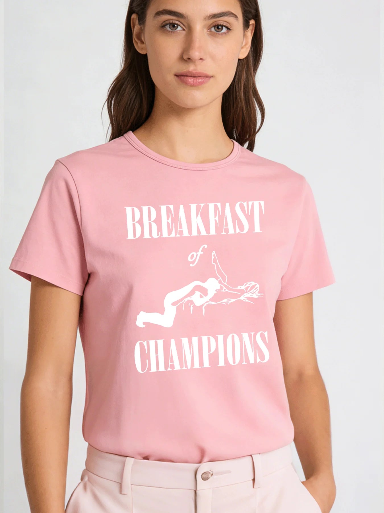 2026 Spring/Summer New Women's Fashion Casual Loose Round Neck Letter Print Short Sleeve T-Shirt Top in 6 Colors