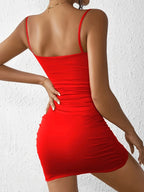 Sexy Kleid Damen Trägerlos Rückenfrei Neckholder Formelle Partykleider Einfarbig Abendkleider Enganliegende Nachtclub Minikleid