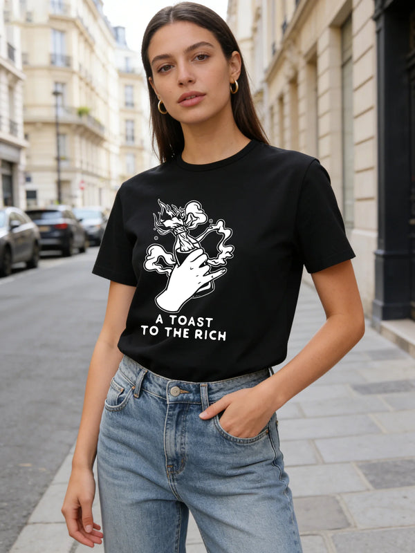 2026 Spring/Summer Women's T-shirt with Personalized Letter Print Fashionable Casual Loose Short-Sleeve Top