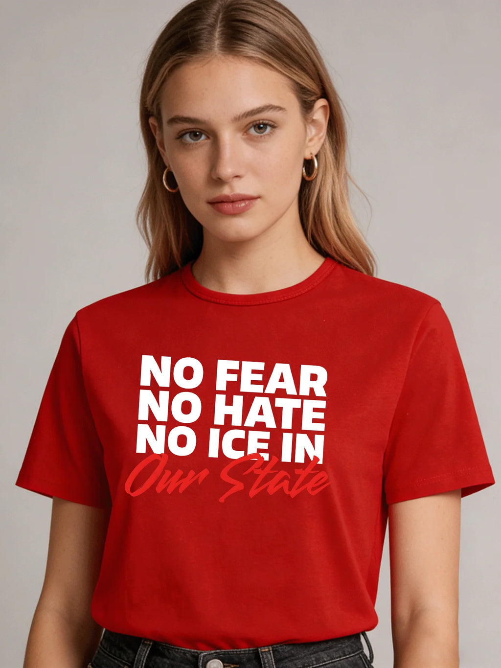 2026 Spring/Summer New Women's Fashion Casual Loose Round Neck Simple Letter Print Short Sleeve T-Shirt Top