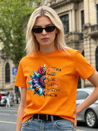 I Am Enough Sunflower T Shirt Women Inspirational Affirmation Graphic Tee Casual Round Neck Short Sleeve Tops