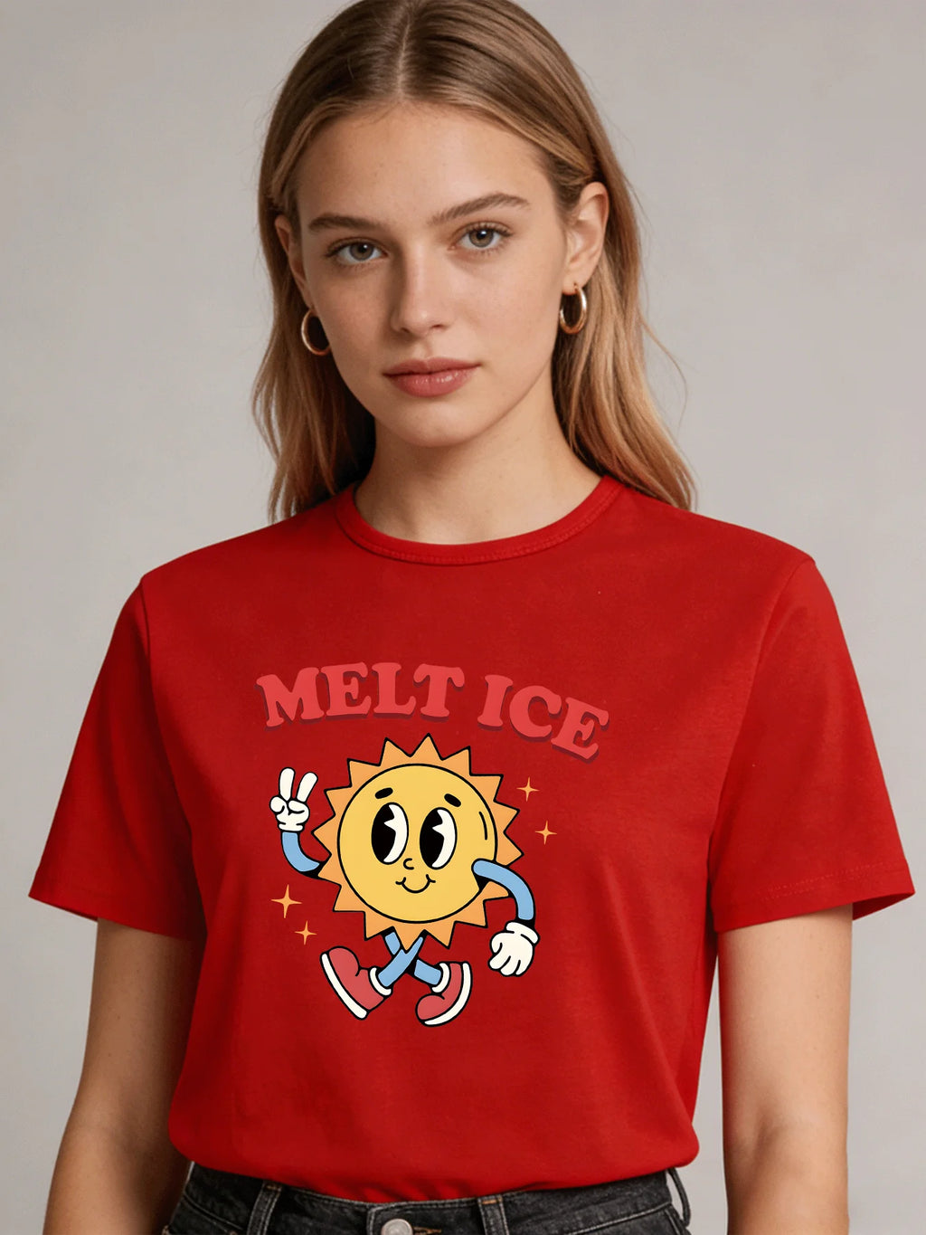 2026 Spring Summer Women Cartoon Letter Print T Shirt Casual Loose O Neck Short Sleeve Tee Tops