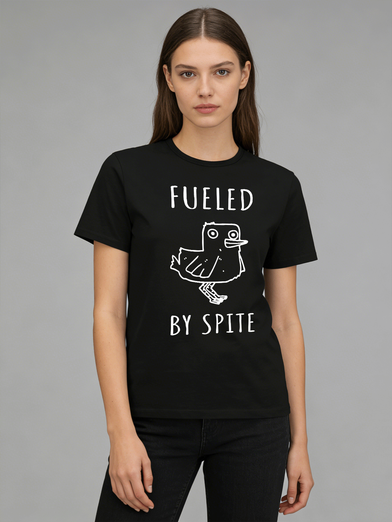 Women's Red Graphic T Shirt - Funny Duck Print Short Sleeve Casual Streetwear Tee